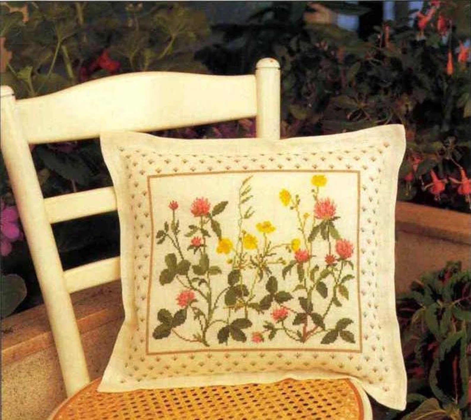 PDF Pattern Pillow Cross Stitch Vintage Embroidery Instant Etsy