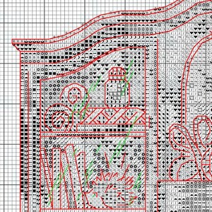 Handmade Commode Pattern PDF Cross Stitch Embroidery Lkacross Instant ...