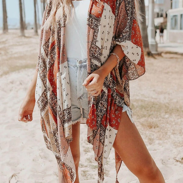Beach Cover up Kimono Etsy