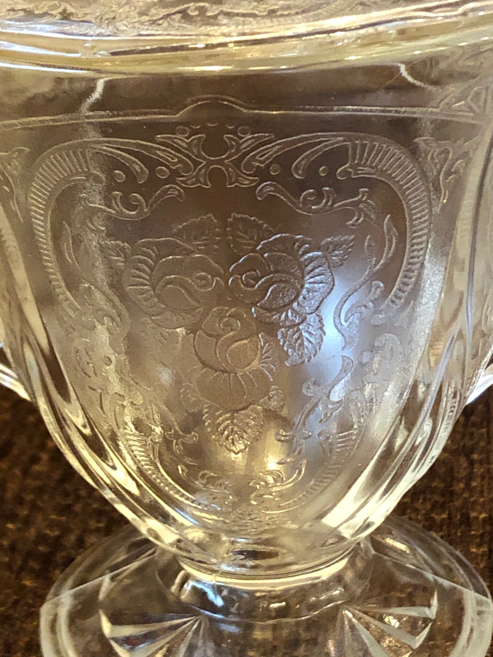 Fostoria Romance etch crystal clear elegant glass cream and Etsy