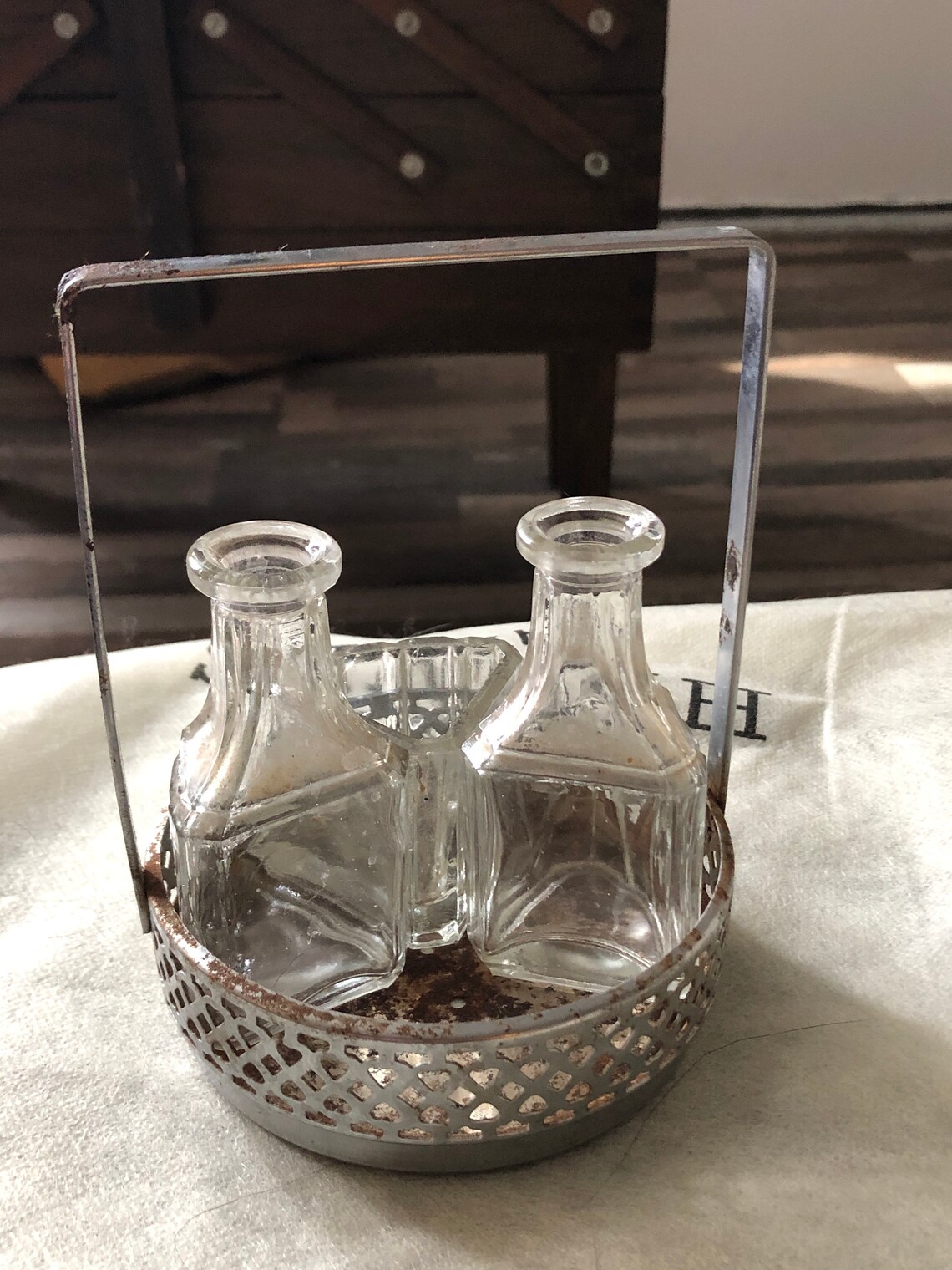 Vintage silver plated condiment caddy super cute Etsy