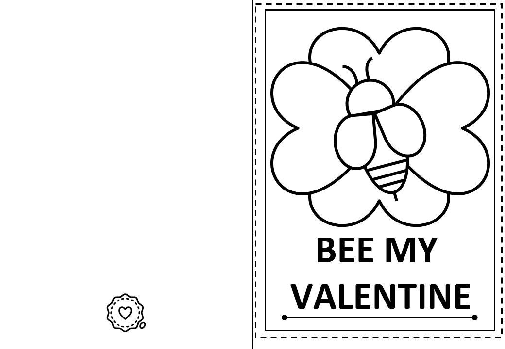 PRINTABLE Colour-in Valentines Day Card | Children's DIY Valentines Day ...