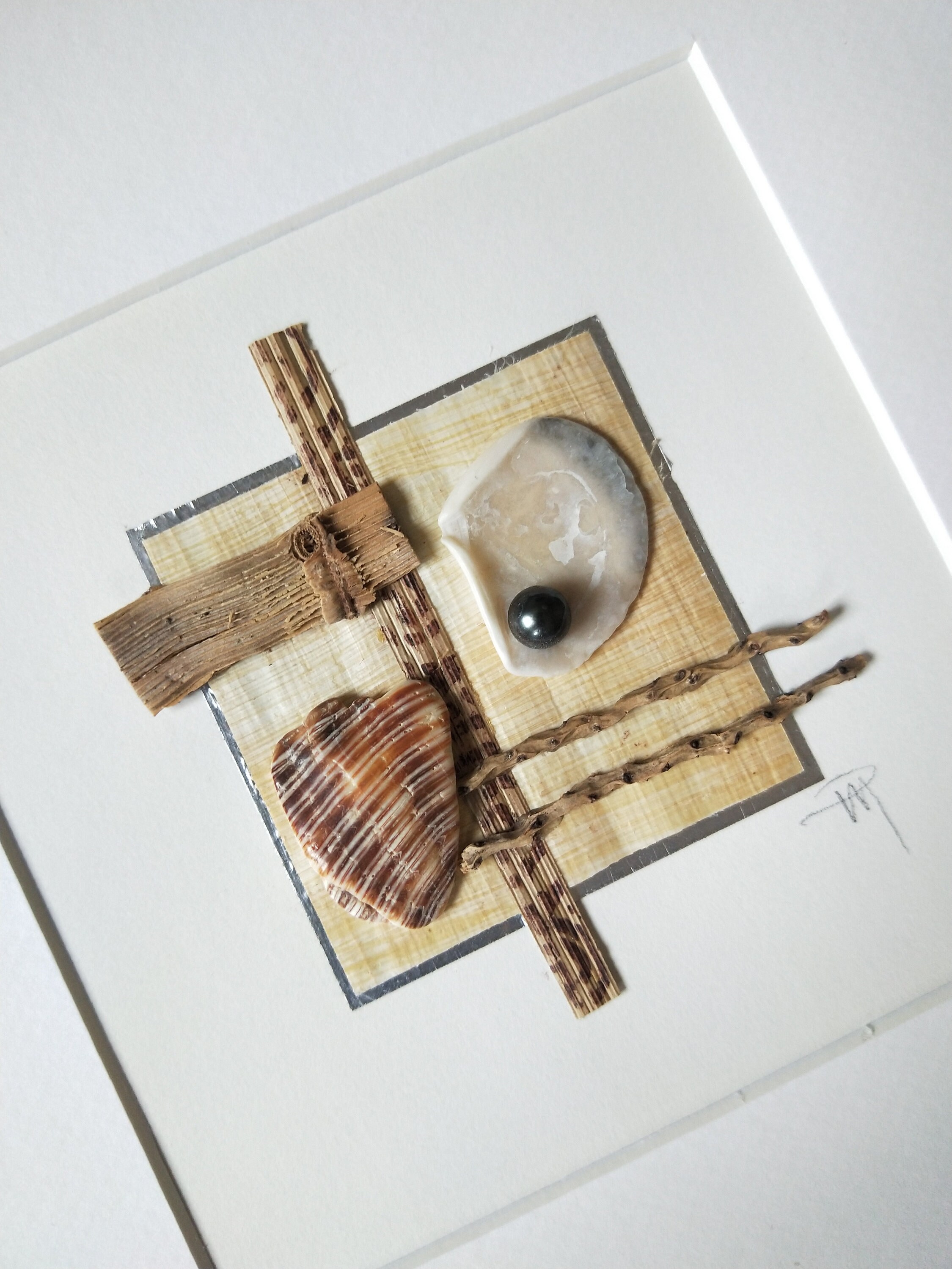 Cadre Artisanal Nature et Perle Noire de Tahiti