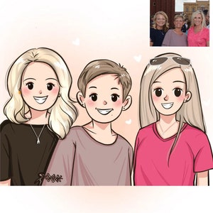 Couple Portrait/pet Cartoon/ Custom Gift /Custom Drawing Portrait/ Custom Portrait From Photo/Custom digital portrait/ cartoon portrait