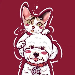 Pet Drawing from photo/Pet Drawing/dog portrait/Customized Cartoon Pet Portrait /Pet Vector/My pet portrait/ cat cartoon