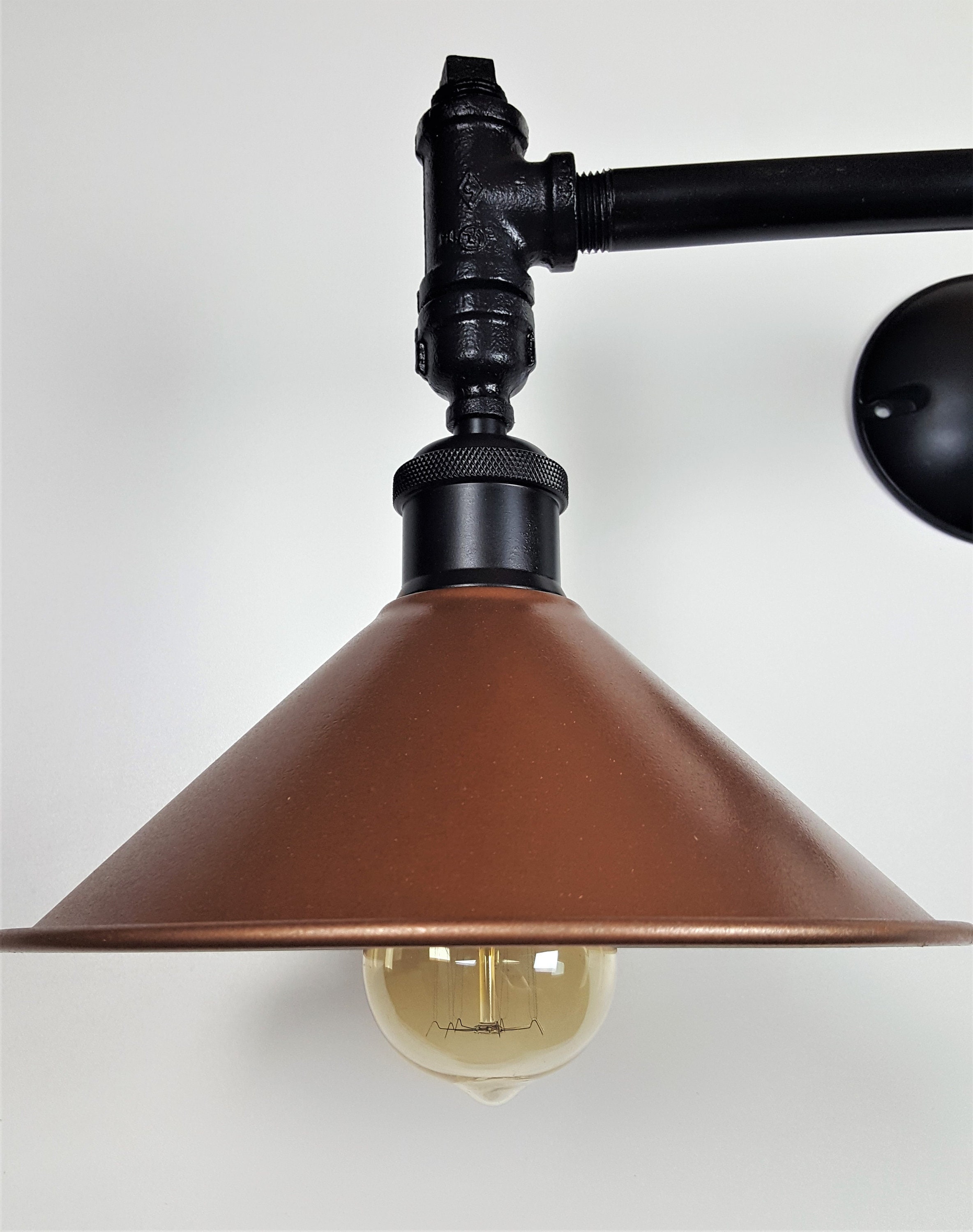 Luz de tocador con 2 tonos de cobre Luces de cobre | Etsy