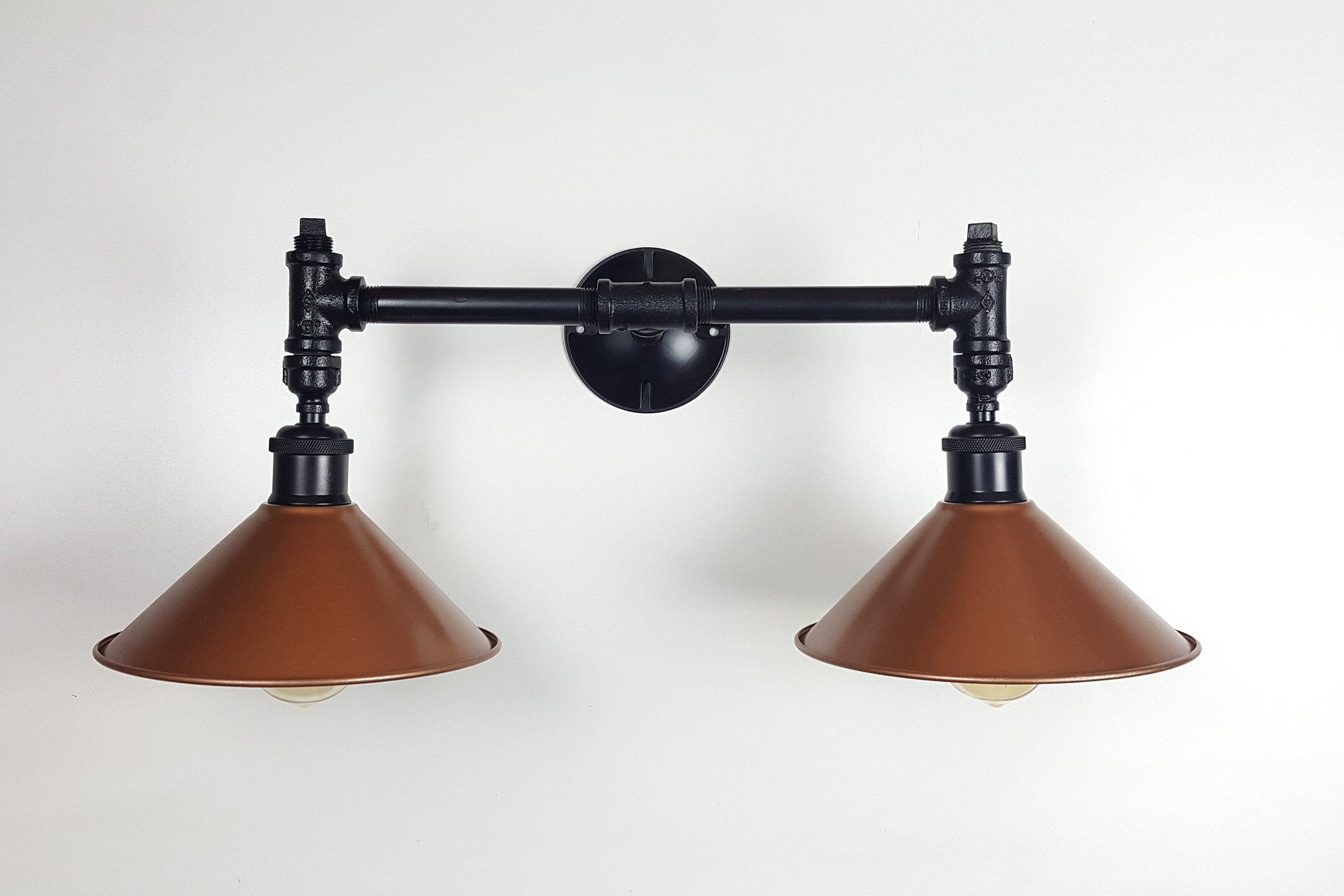 Luz de tocador con 2 tonos de cobre Luces de cobre | Etsy