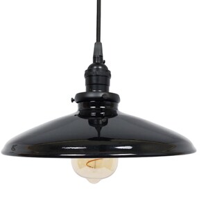 Black Cone Pendant Light - 10" Enamel shade- Modern Light Fixture - Ceiling Light- Farmhouse Light- Kitchen Light