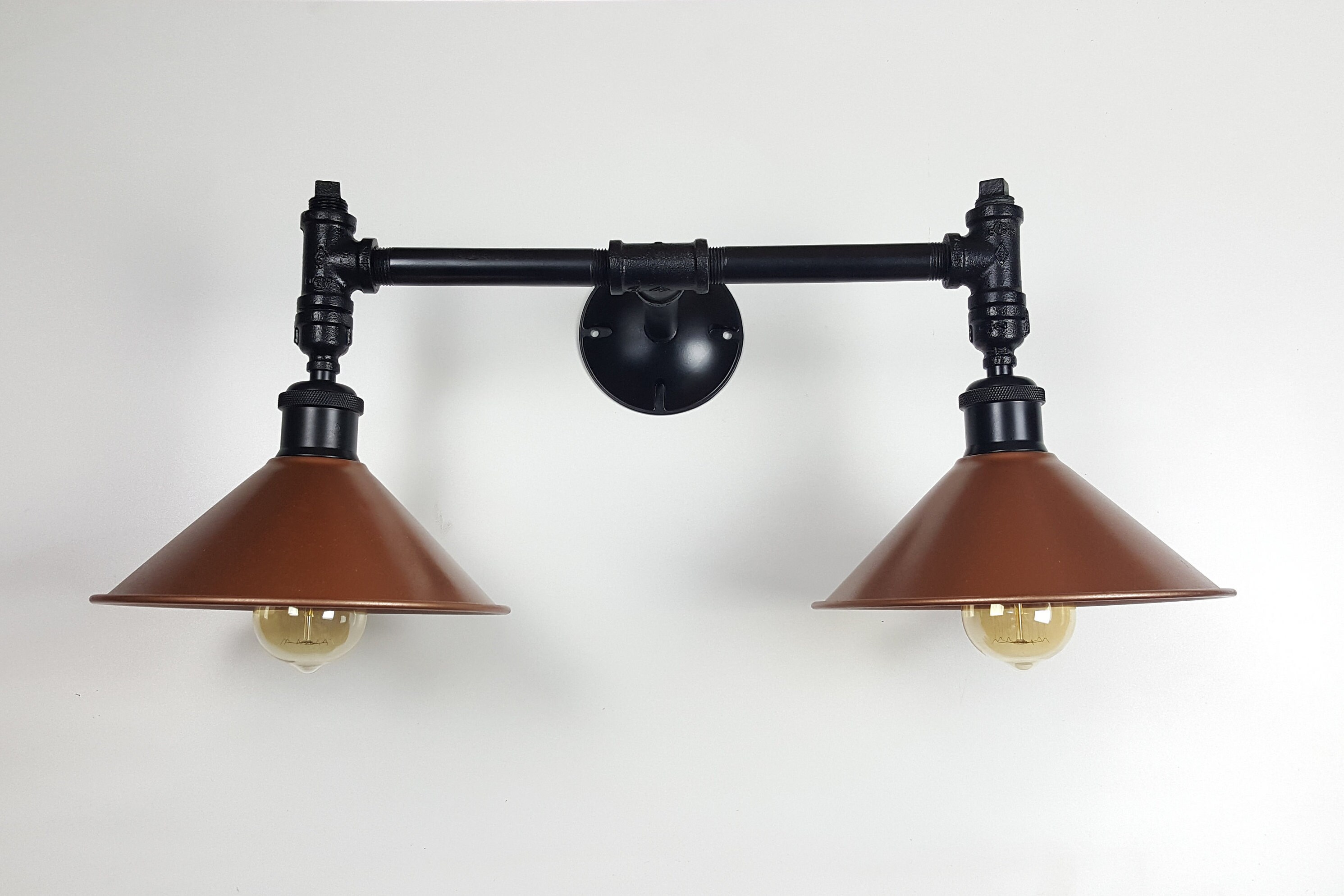 Luz de tocador con 2 tonos de cobre Luces de cobre | Etsy