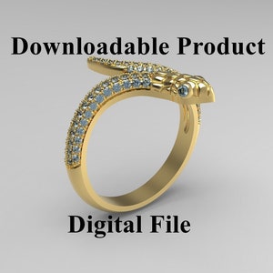 リング、女性用スネークリングの 3D STL ファイル モデル