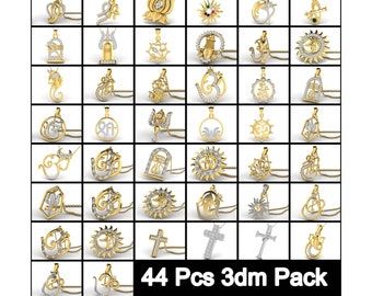 44 Stück 3dm Modell Religiöse, Symbol Anhänger
