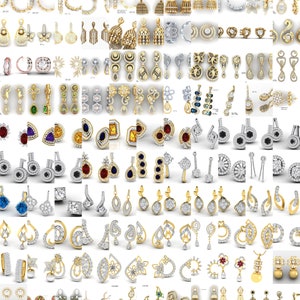 2100 Pcs 3dm File Earring Pack, Earrings Jewelry Set Collection Pack image 8