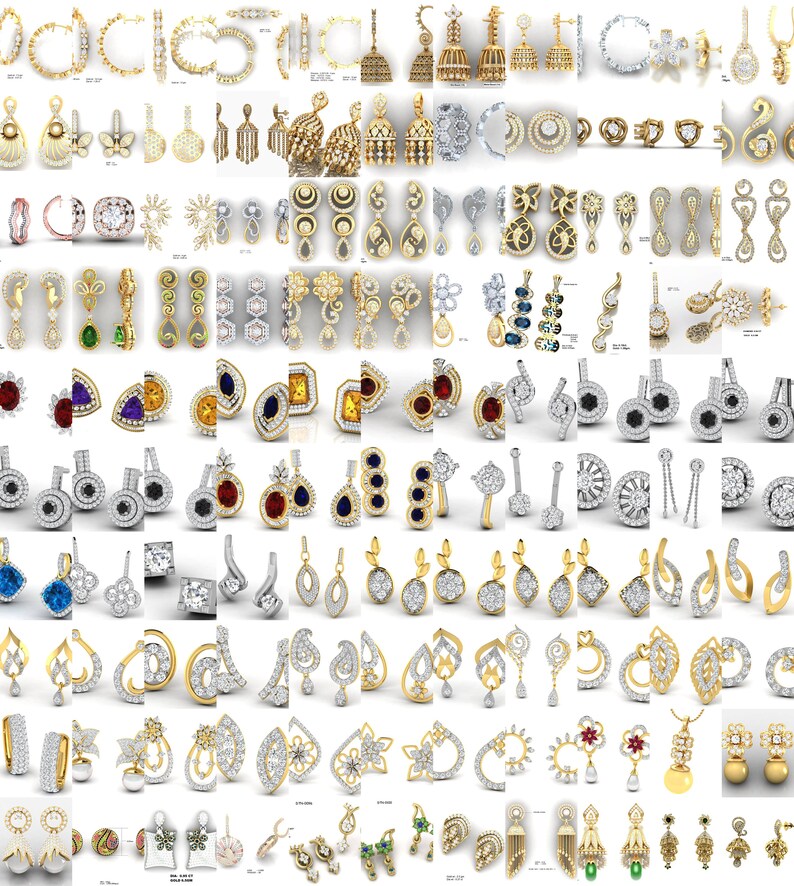 2100 Pcs 3dm File Earring Pack, Earrings Jewelry Set Collection Pack image 8