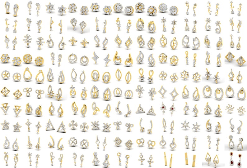 2100 Pcs 3dm File Earring Pack, Earrings Jewelry Set Collection Pack image 4