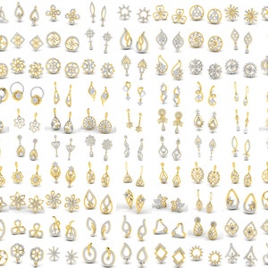 2100 Pcs 3dm File Earring Pack, Earrings Jewelry Set Collection Pack image 5