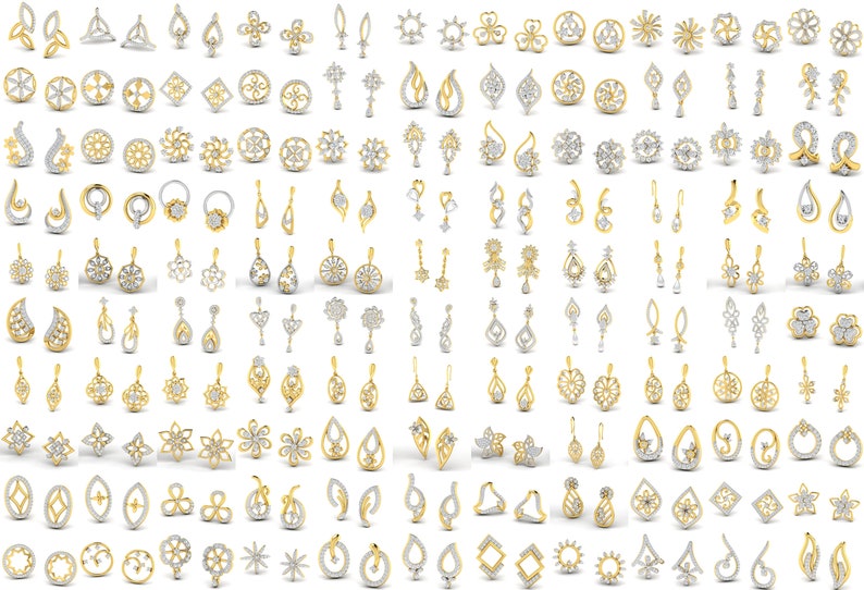 2100 Pcs 3dm File Earring Pack, Earrings Jewelry Set Collection Pack image 5