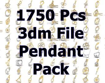 1750 Stück 3dm Datei Anhänger Pack, Anhänger Schmuck Set Collection Pack