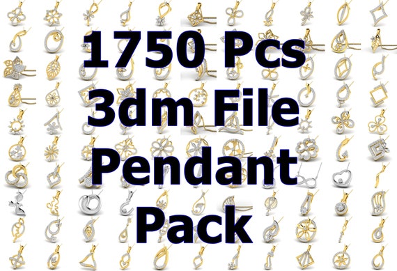 1750 Pcs 3dm File Pendant Pack, Pendants Jewelry Set Collection Pack