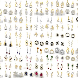 2100 Pcs 3dm File Earring Pack, Earrings Jewelry Set Collection Pack image 7