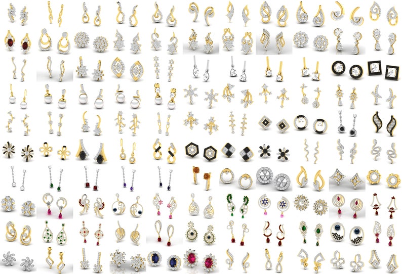 2100 Pcs 3dm File Earring Pack, Earrings Jewelry Set Collection Pack image 7
