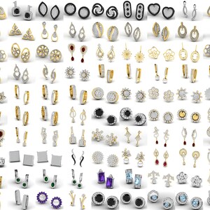 2100 Pcs 3dm File Earring Pack, Earrings Jewelry Set Collection Pack image 6