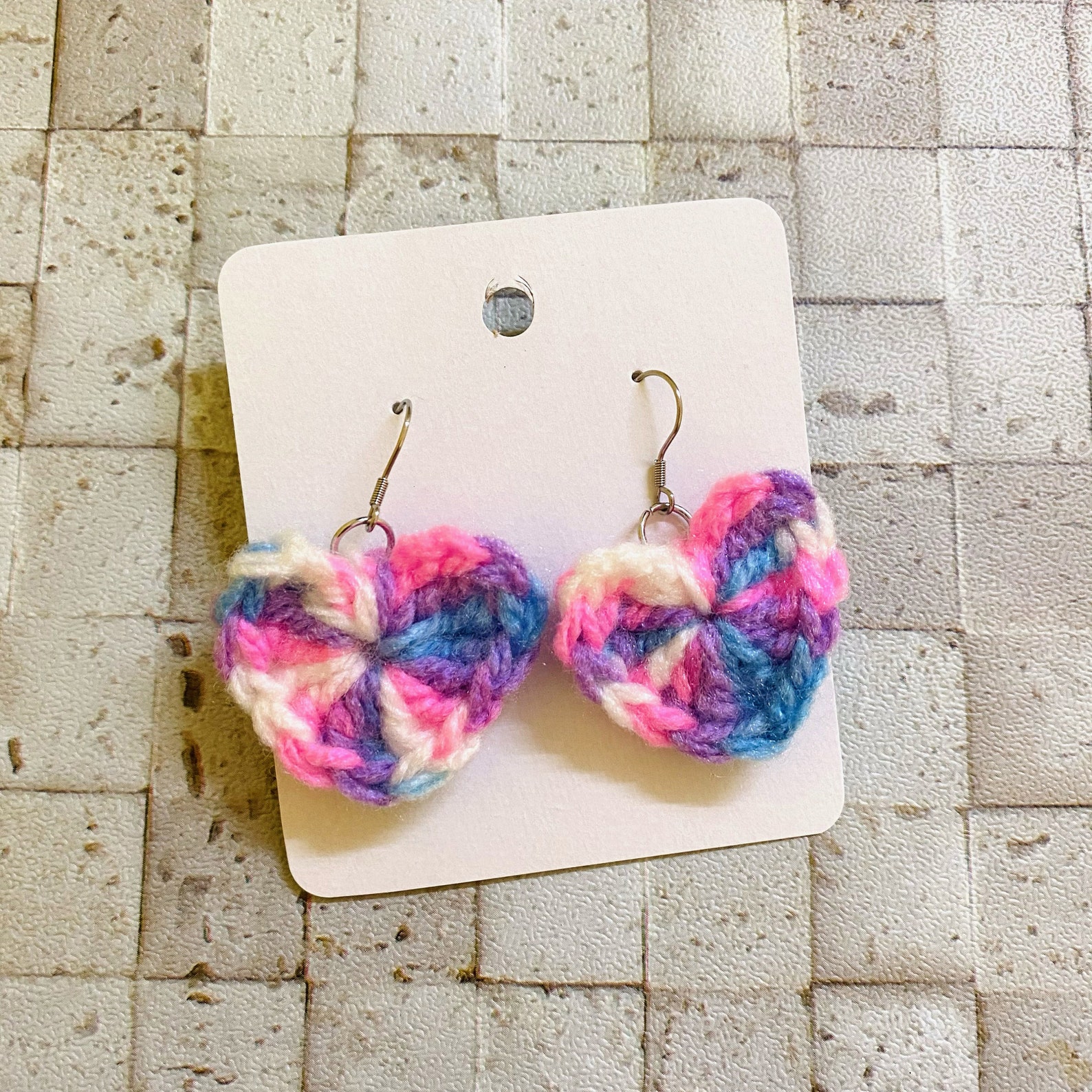 Crochet earrings yarn earrings cute earrings Etsy