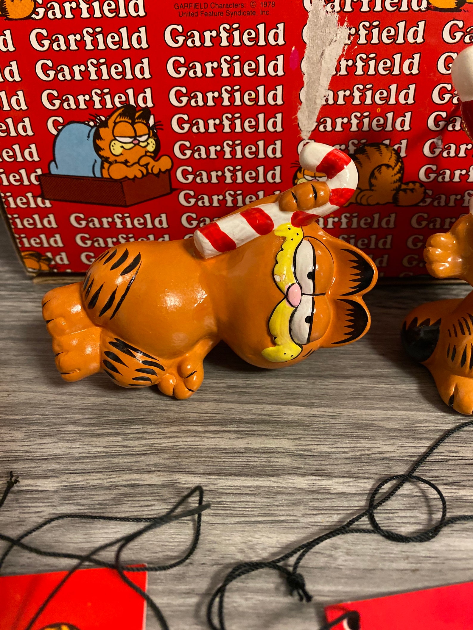 4 Vintage Garfield Christmas Ornaments Etsy
