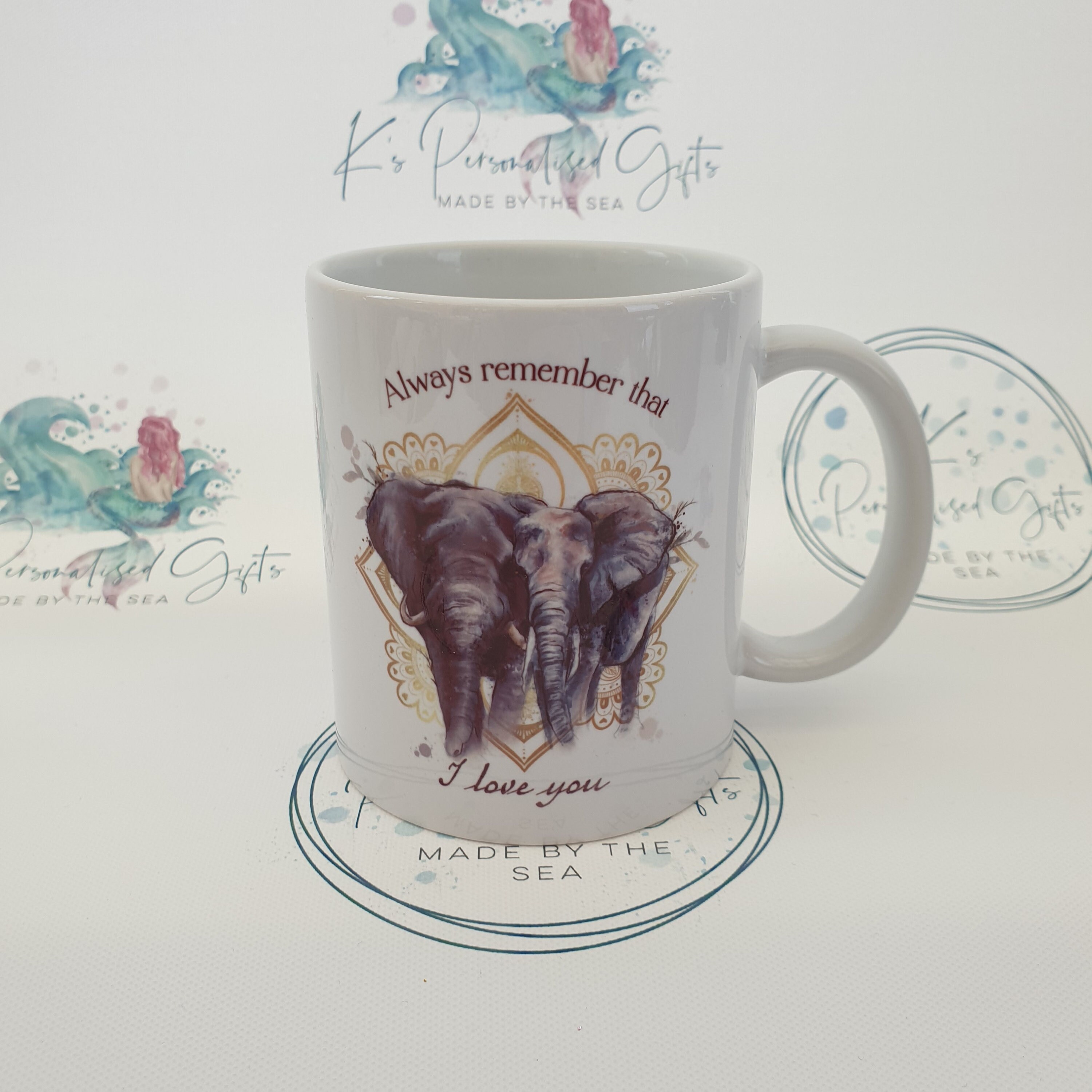 Personalised Elephant Mug Mandala Gifts Etsy UK