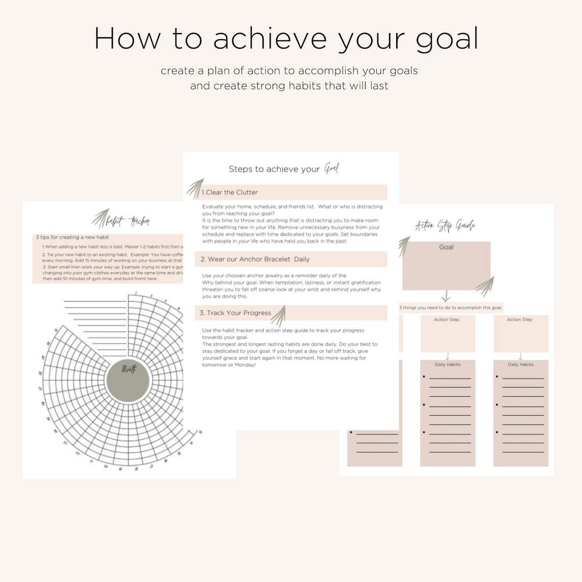 Goal Setting Journal Etsy
