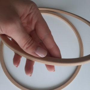 Materiale artigianale naturale, Cerchio di legno, Cerchio per macramè, Anello di compensato per acchiappasogni, Anello semplice, Anello di legno per artigiani, Cerchio naturale