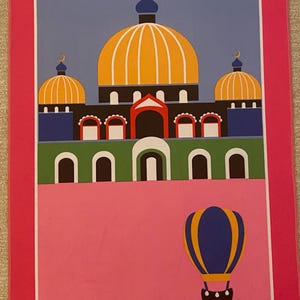 Personalized Kids Prayer Mat, Islamic Gift, Eid Ramadan Gift Pink Masjid