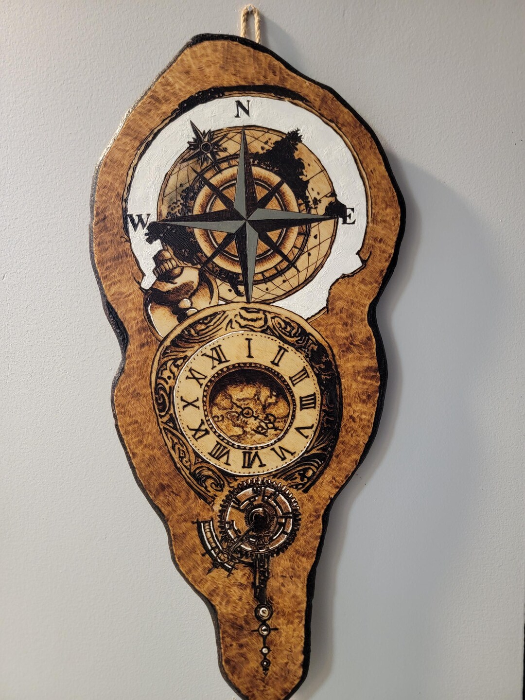Compass and Clock Sign - Etsy