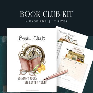 Keep Reading Book Club Planner, Book Club Discussion, Book Review, Reading Planner, Book Club Review, Printable Book Club, Book Club Prompts