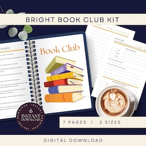 Printable Book Club Planner, Book Club Discussion, Book Review, Reading Planner, Book Club Review, Book Club Printables, Book Club Prompts