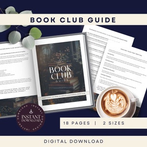 Kit de guía para el club de lectura, sugerencias para el debate sobre libros, descarga en PDF, planificador de lectura, imprimibles para el club de lectura, cuaderno de trabajo para la reunión de lectura, formulario de sugerencias