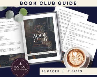 Book Club Guide Kit, Book Discussion Prompts, PDF Download, Reading Planner, Book Club Printables, Book Meeting Workbook, Suggestion Form