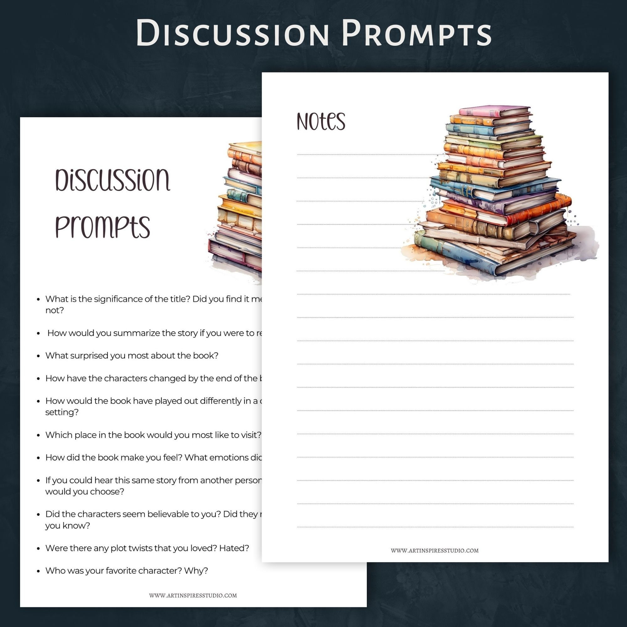 Book Club Printable, Book Club Discussions, DOWNLOAD, Questions for ...