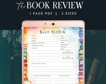 Helles Buch zur Buchbesprechung, SOFORTIGER DOWNLOAD, Book Club Kit Journal, Zusammenfassung der Lesebesprechungen, Buchtracker zum ausdrucken, Geschenk für Buchliebhaber