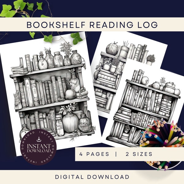 Reading Log Adult Printable - Etsy