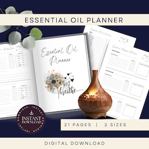 Essential Oil planner, Essential Oil Journal, Essential Oil Recipes, Essential Oil Notebook, Aromatherapy Journal, Essential Oil Printable