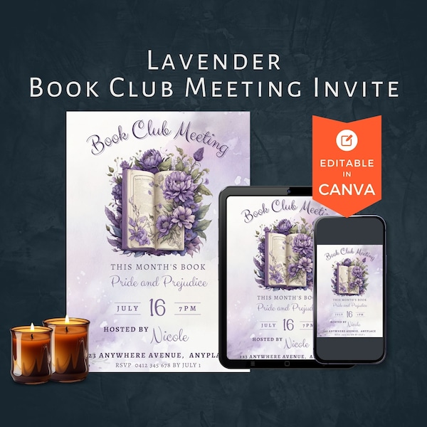 Book Club Meeting Invitation - Etsy