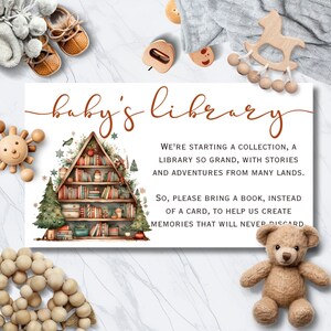 Christmas Books for Baby Card, INSTANT DOWNLOAD, Babies Library Insert ...