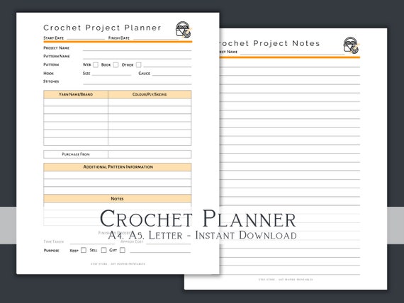 Crochet Journal | Printable Crochet Planner | Digital Download