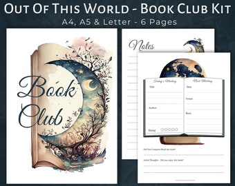 Out of This World Book Club Kit, INSTANT DOWNLOAD. Book Club Discussion, Book Review, Book Club Printable, Book Club Prompts, Book Questions