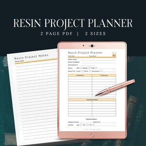 Resin Project Printable, Resin Planner PDF, Resin Printable, Craft Project Printable, Resin Craft Project, Project Printable, Resin Notes, image 2
