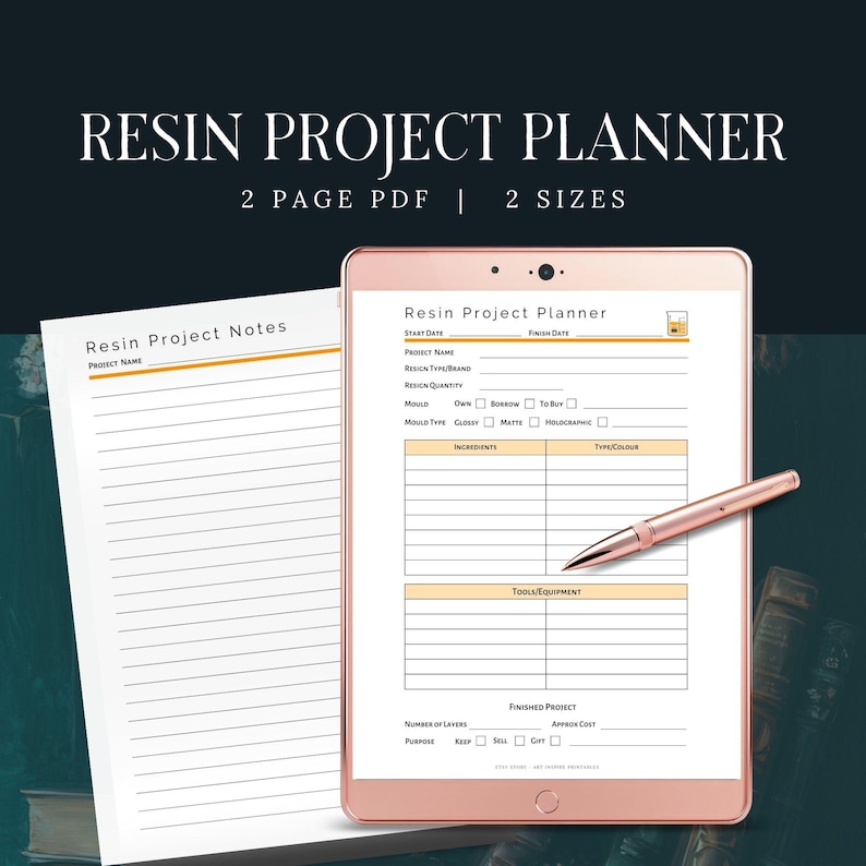 Resin Project Printable, Resin Planner PDF, Resin Printable, Craft Project Printable, Resin Craft Project, Project Printable, Resin Notes, image 2