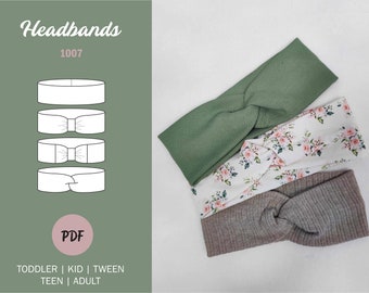 Headbands - Sewing Pattern - PDF