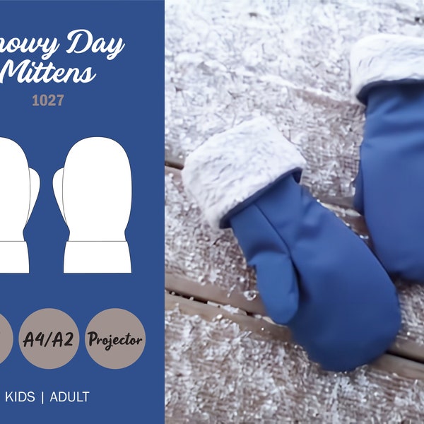 Mitaines Snowy Day - Patron de couture - PDF