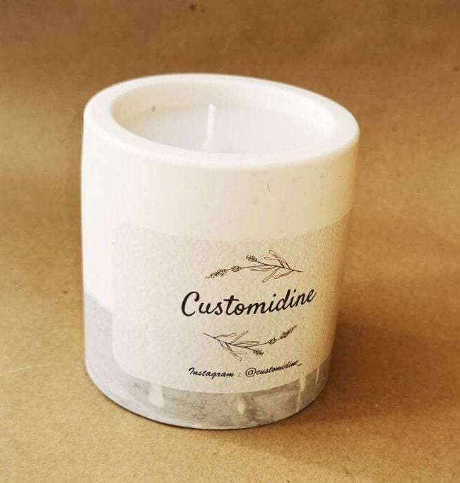 Bougie Senteur Vanille Fait Main - Jesmonite