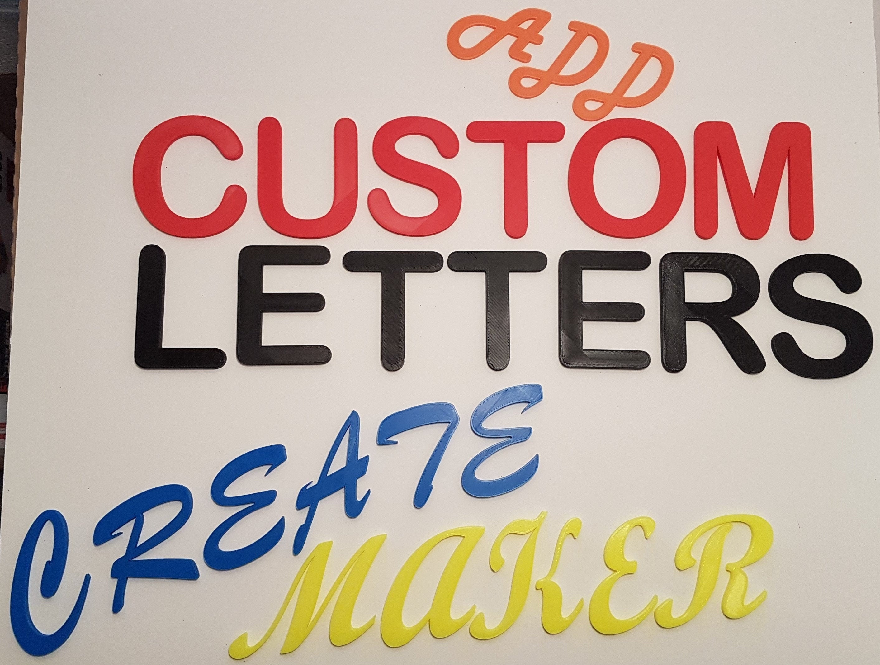 CUSTOM 3D Printed Letters Great for Projects and Decor, Made in USA Etsy